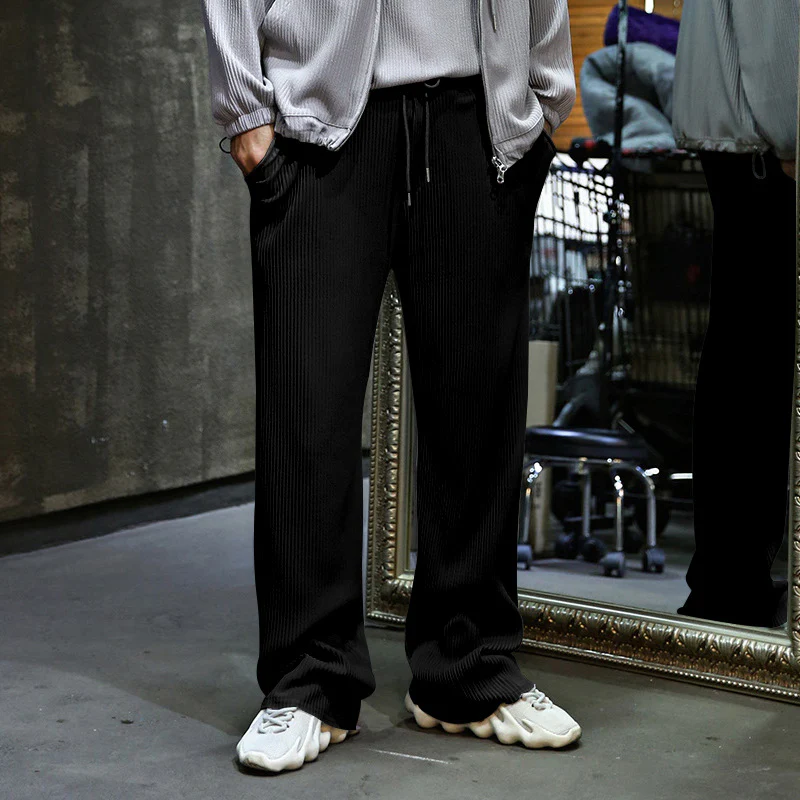 Men'S Vertical Strips Casual Sports Fashion Trousers